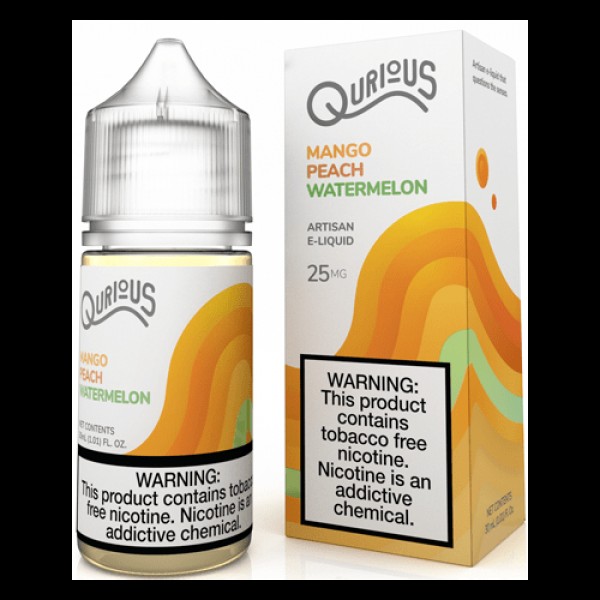 Qurious Salts Mango Peach Watermelon 30ml Synthetic Nic Salt Vape Juice